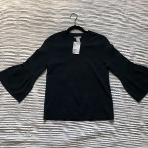 H&M 3/4 Bell Sleeve Green/Turquoise Sweater